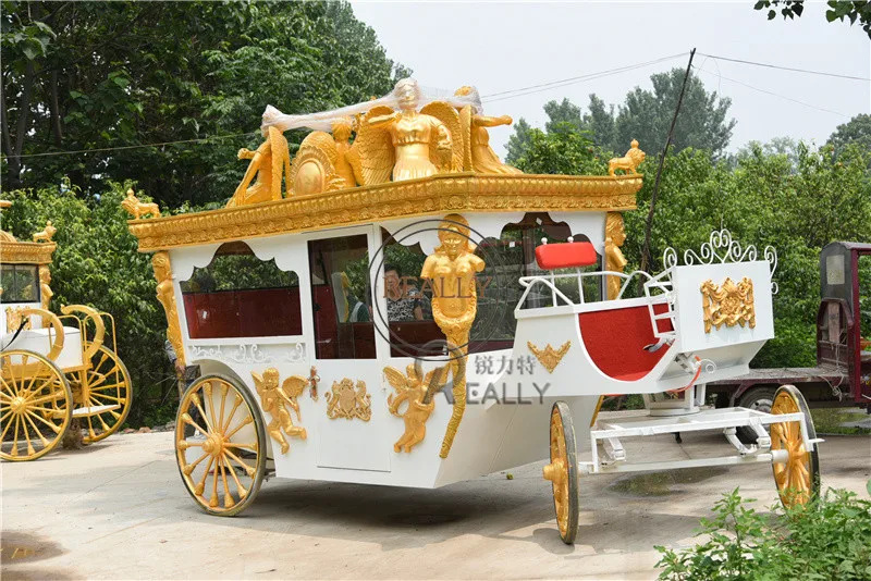 Horse Carriage Wedding Electric Horse Luxury Attractions Sightseeing Carriage for Sale can Be Customized