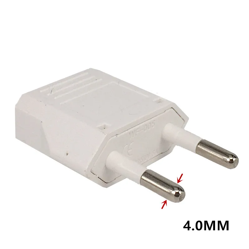 4.0 4.8mm Adapter ue Adapter Adapter podróżny American chiny do EU wtyczka wtyczka Euro Adapter elektryczny gniazdka gniazdo elektryczne