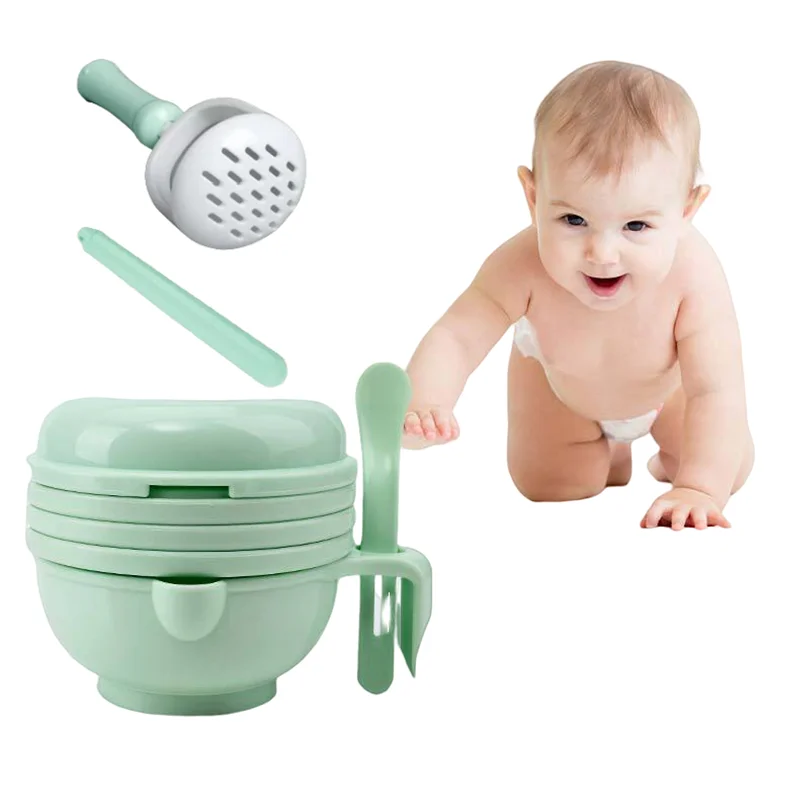 Baby Food Maker Set Toddler Food Mills with Mash Bowl Hand Citrus Juicer GraterMaking Homemade Fruits Vegetables Masher BPA Free