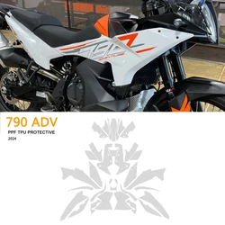 790 ADV 액세서리 PPF 790Adventure 2024 부품용 완전한 페인트 보호 세트 오토바이 TPU 페어링 바디 보호 스티커