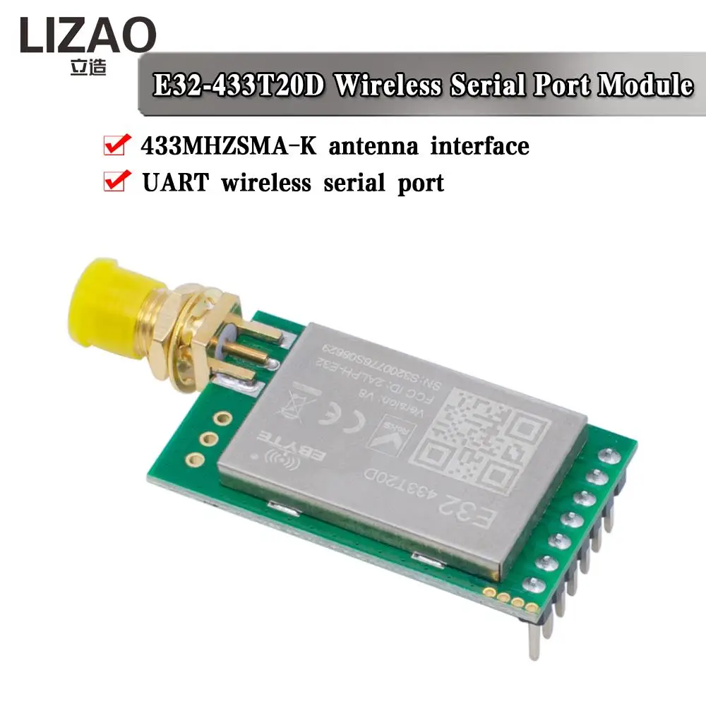 LoRa SX1278 SX1276 Модуль 433 МГц Передатчик Приемник 8000 м E32-433T20D-V2.0 UART Беспроводной радиочастотный приемопередатчик дальнего действия 433 МГц 1 Вт