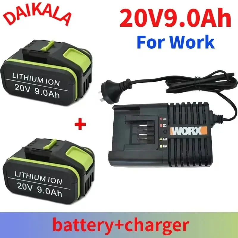 Good 20V9000mAh Lithium Rechargeable Replacement Battery for Worx Power Tools WA3551 WA3553 WX390 WX176 WX178 WX386 WX678