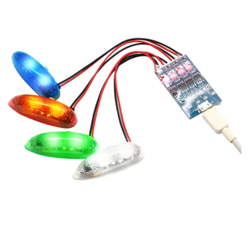 NEW ZMR Wireless Navigation Light III 1S Rechargeable 4 modes LED lights for RC Airplane Hobby Quadcopter fixed-wing Aircraft