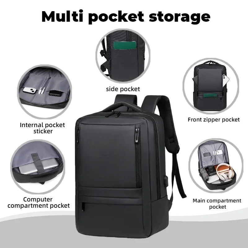 Multifunktionaler Business-Rucksack für Herren, große Kapazität, Platz für USB-Ladeanschlüsse, Business-Rucksack für Herren, Computer-Rucksack für Herren