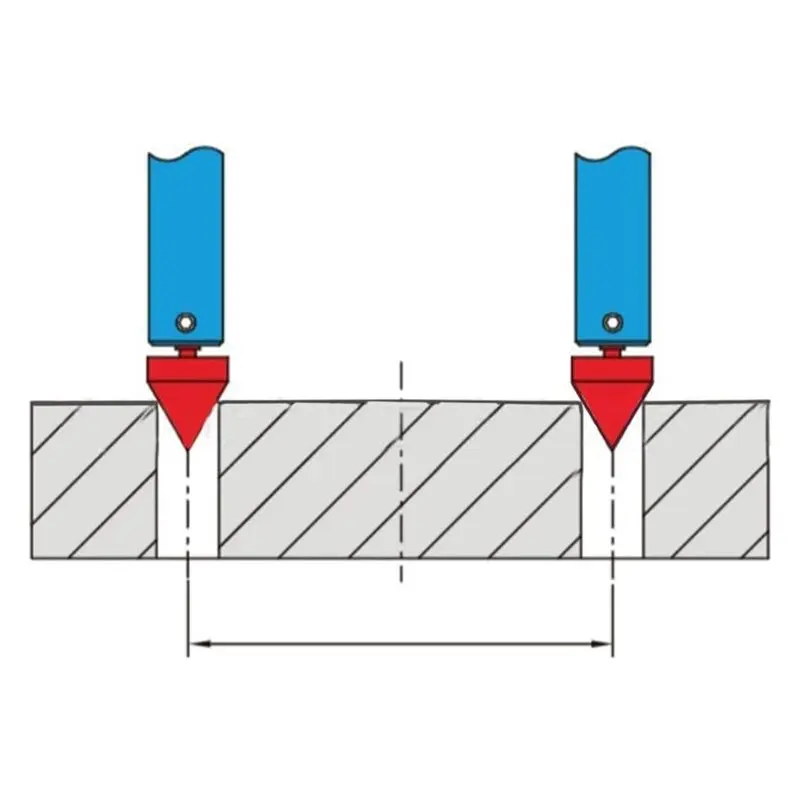 B62B-내부 외부 홈 계단 측정용 디지털 캘리퍼 액세서리 키트 8개 측정 포인트, 2개 클램프, 1개 렌치 도구