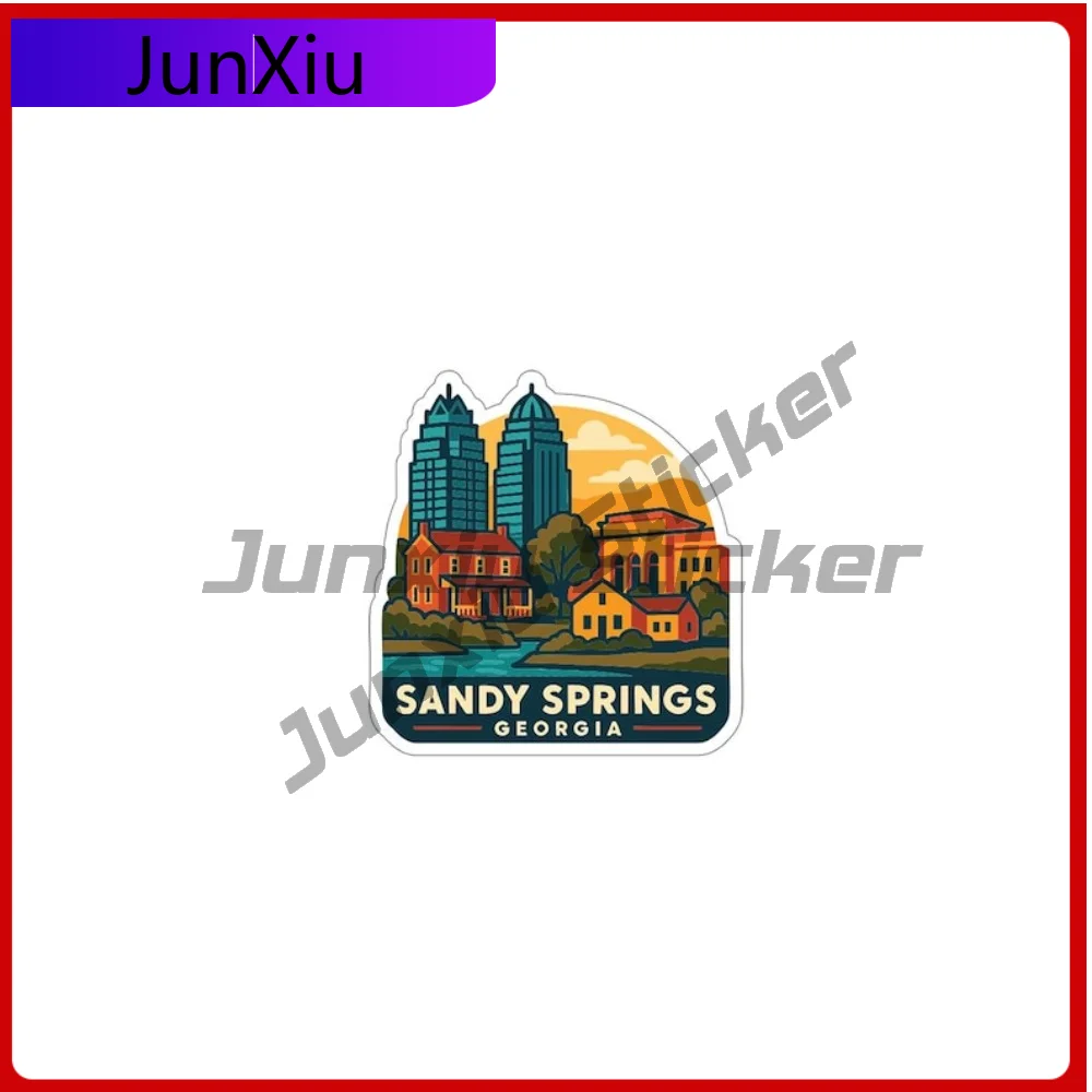 

Sandy Springs Georgia Sticker Vinyl Scratch-proof Decal Mountain Camper Window Motorcycle Bumper Decals Suv Window Cover Scratch