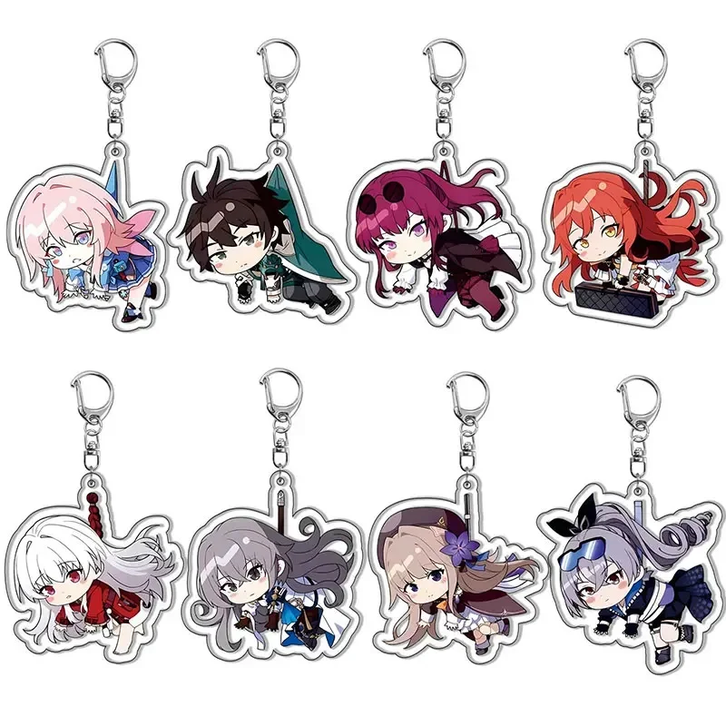 

New Game Honkai: Star Rail Keychain Cute Jing Yuan Himeko March 7th Pendant Keyring Bag Accessories Car Key Chain Jewelry Gifts