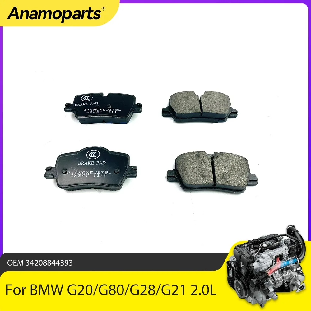 Engine Parts Break Pad Set Fit 2.0L 4Cyl  For BMW 3/G20/G80/G28/G21/G81 B47D20B B48B20B/AB B47D20BJA1 2.0L 34208844393 2018-2023