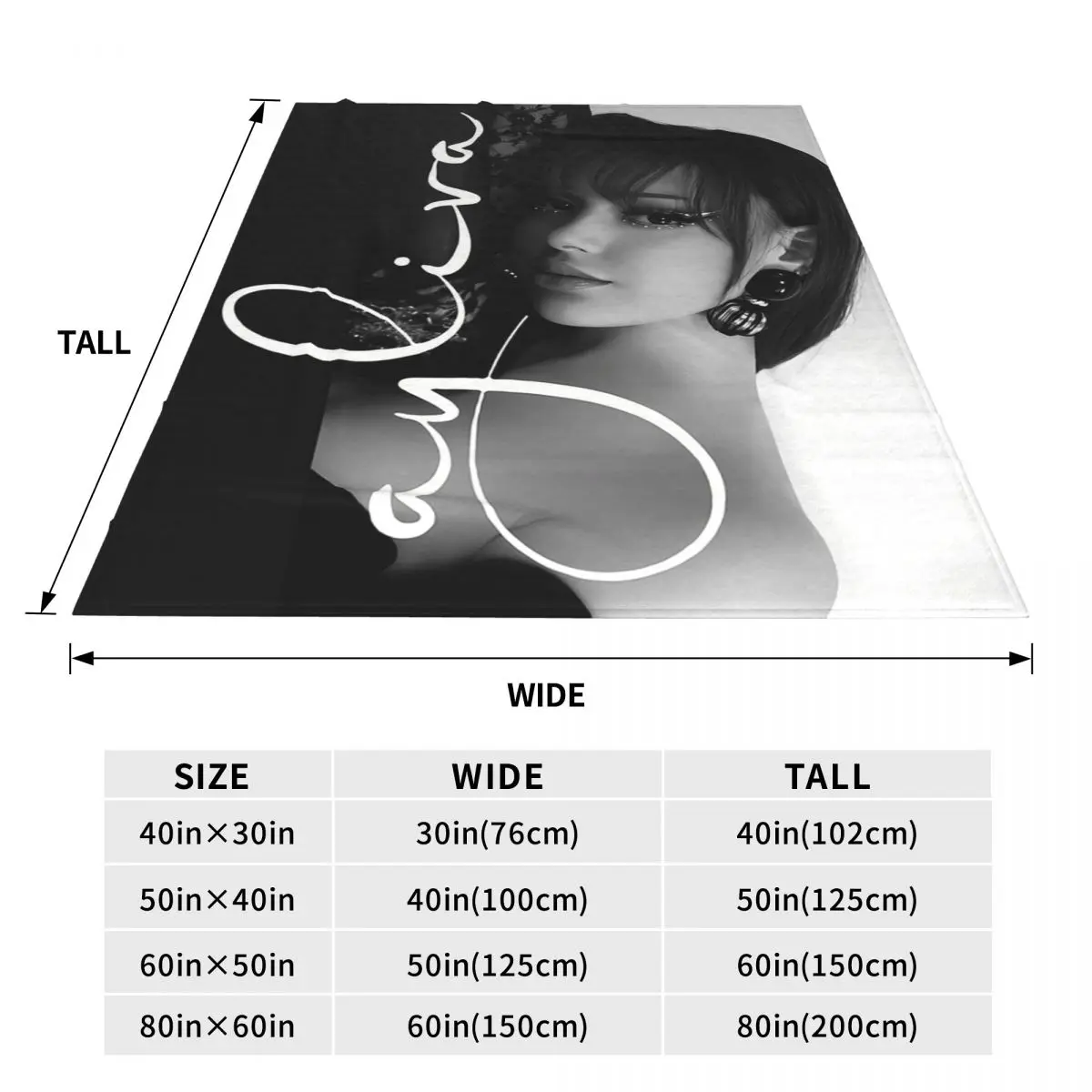 Ayliva Cool Singer Handwritten Signature Poster Blanket Soft Warm Flannel Throw Blanket Bedding for Bed Travel Home Couch