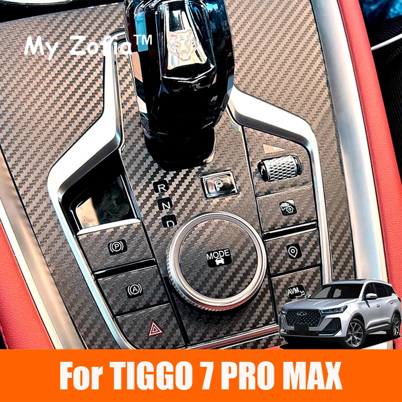 

For Chery Tiggo 7 Pro Max 2023 2024 2025 CAR Carbon Fiber Stickers Interior Center Console Color Change Molding Sticker Decals