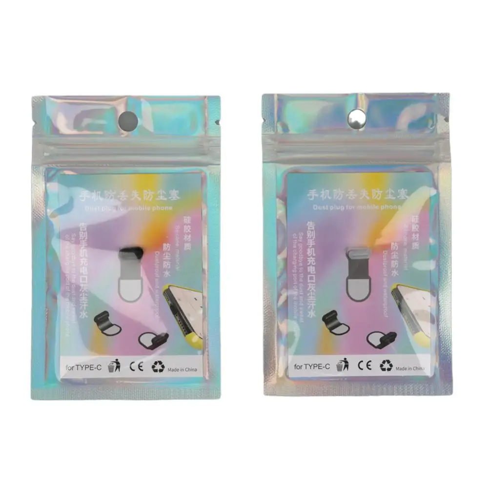 1pcs Phone Dustproof Plug Anti-lost Waterproof Plug Integrated Charging Port For Apple Android Type C IOS Micro USB