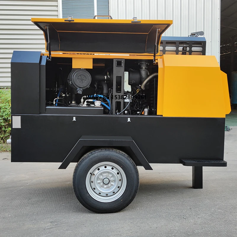 Portable Air Compressor 375CFM with Dryer and Filter for Mining Instrument Air Quality