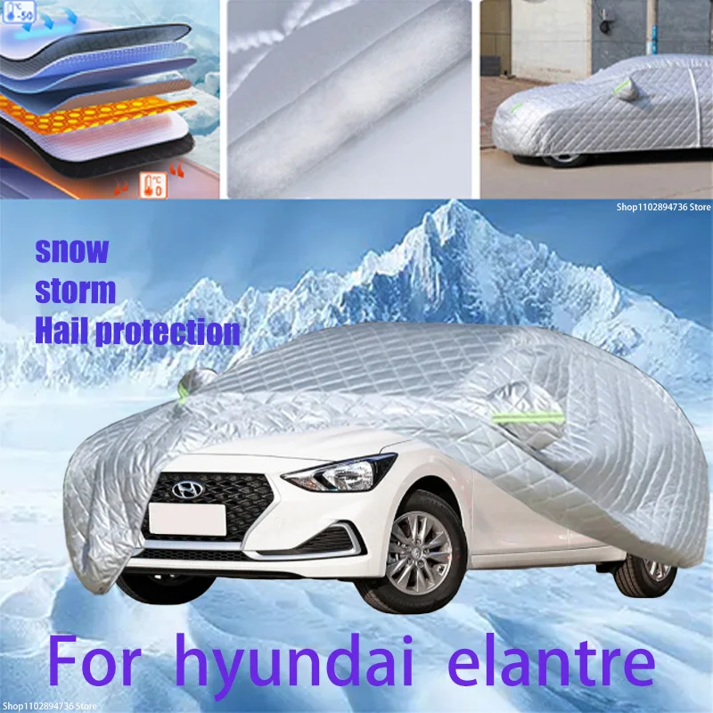 

For hyundai elantre Outdoor Cotton Thickened Awning For Car Anti Hail Protection Snow Covers Sunshade Waterproof Dustproof