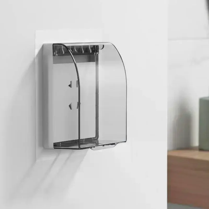 Waterproof Self-Adhesive 86 Type Socket Box Splash Proof Bathroom Plug Socket