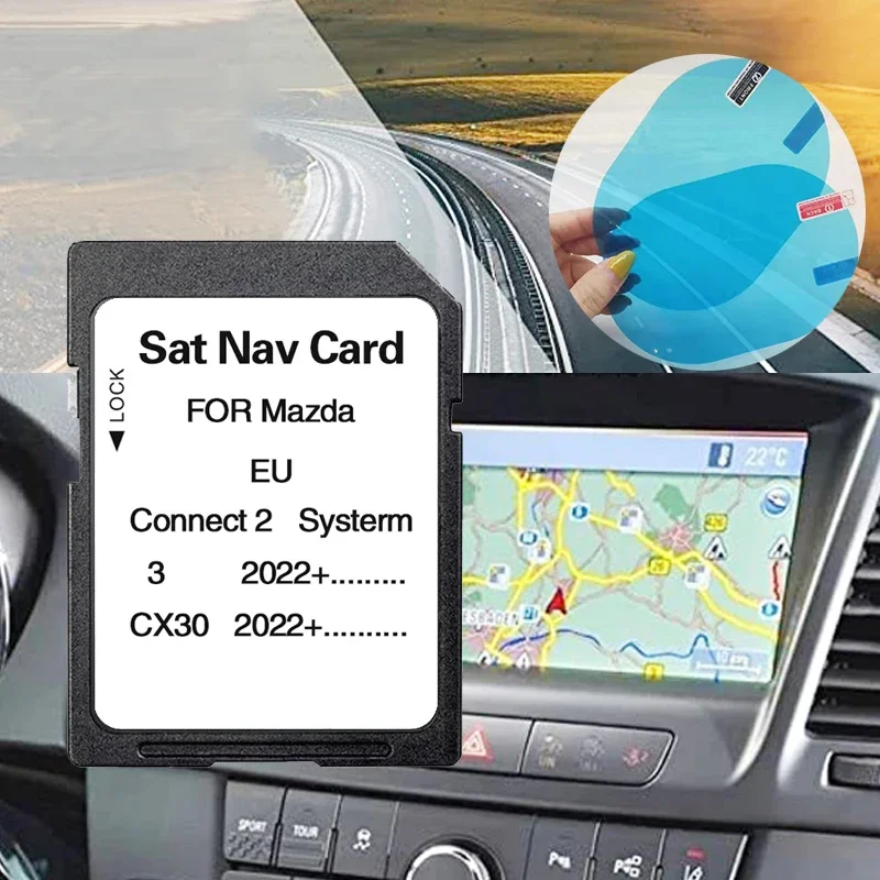 

New 2024 Map Navigation SD Card GPS Connect 2 System for Mazda 3/CX30 2022+ Vehicle Upgrade Multimedia EU Russia Ukraine Turkey