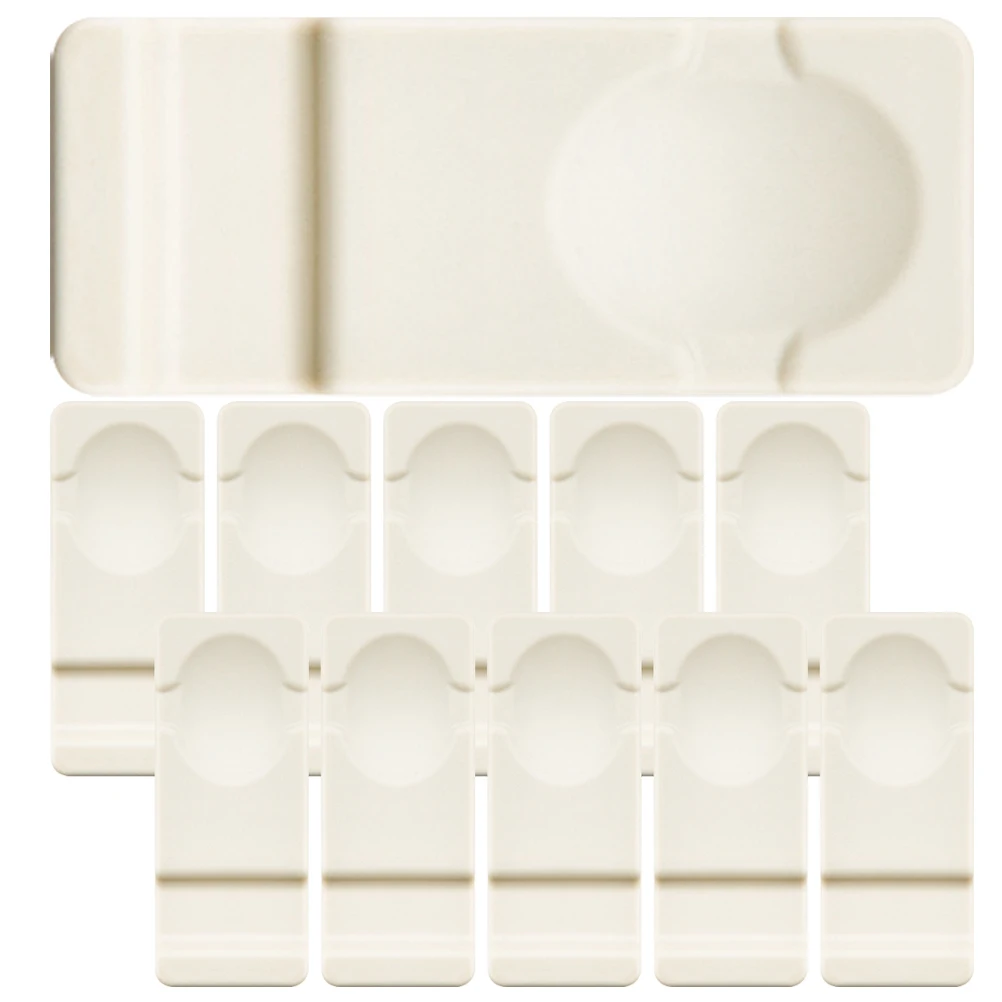 

10pcs White Chopstick Holder Spoon Fork Rest Dual Use St Simple Style Prevent Rolling Matches Decor Kitchen Bar Utensils