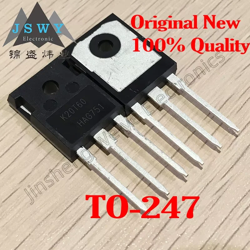 

(10/50pcs) IKW20N60T TO-247 K20T60 Insulated Gate Bipolar Transistor 600V40A New & Original Electronics