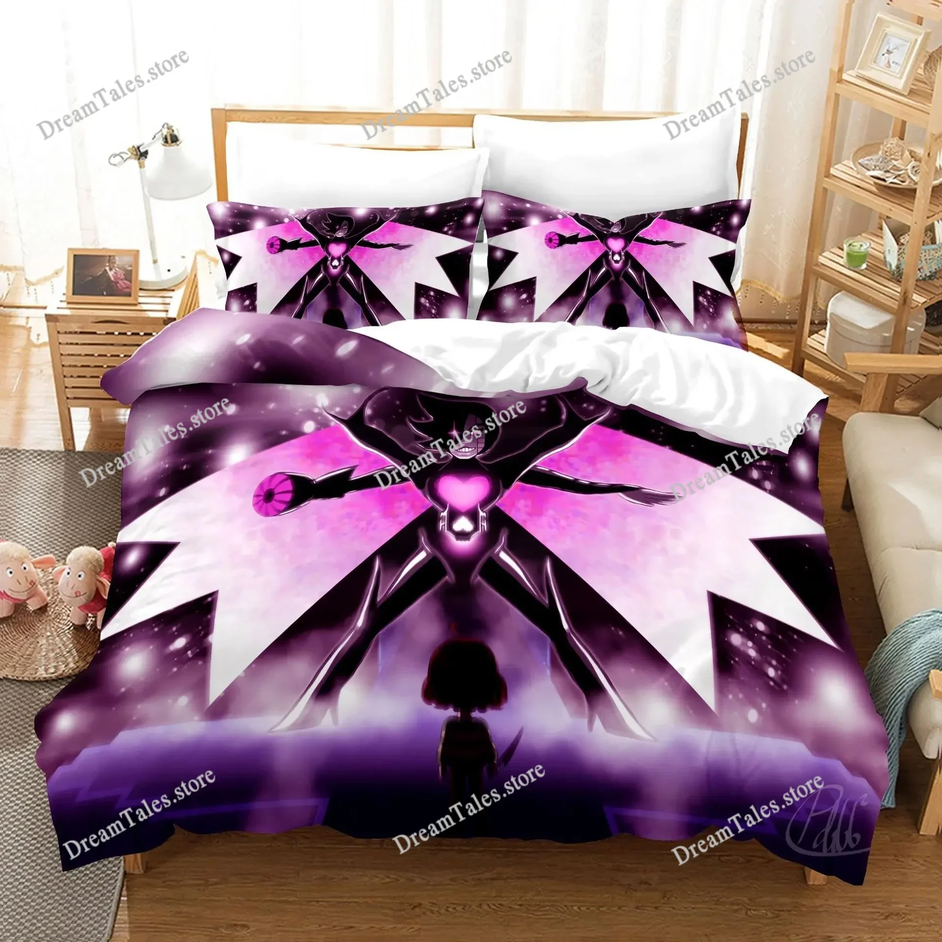 

Games UNDERTALE Bedding Set Game Characters Print Duvet Cover Pillowcase Teenagers and Children Quilt Cover Various Sizes741