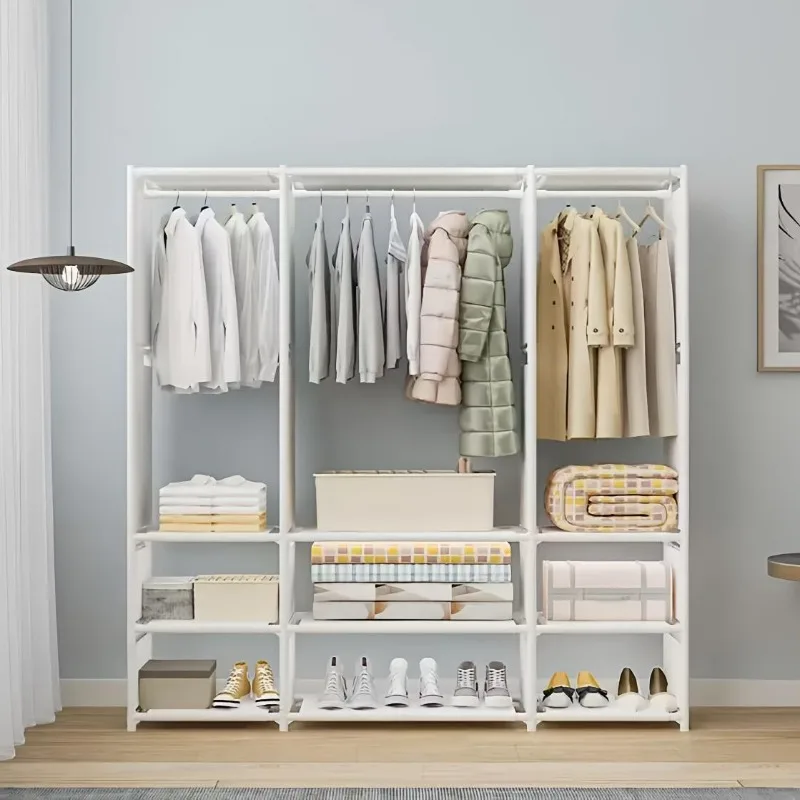 

Simple hanger Multifunctional storage rack Space optimization Household bedroom Bold floor hanger Multi-layer space saving