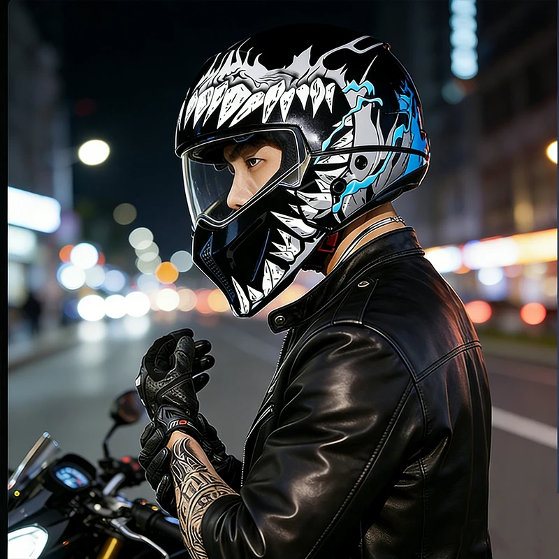 

New Scorpion Retro Motorcycle Cascos Moto Locomotive Personality Multi-purpose Combination Helmet Half M L XL XXL