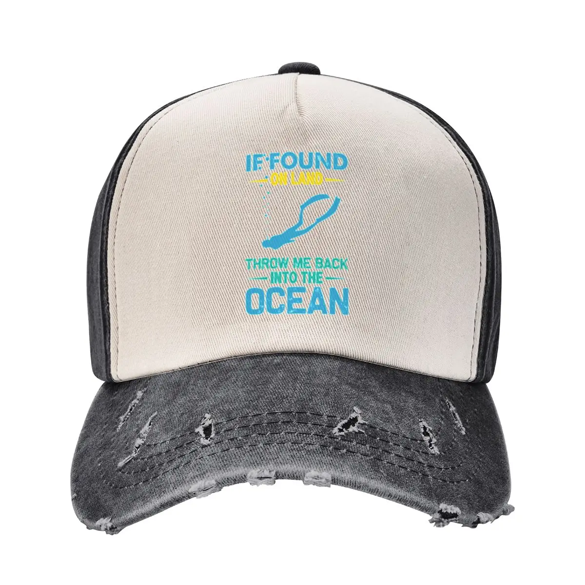 If Found On Land Throw Me Back Into The Ocean Baseball Cap Ball Cap Designer Hat Sunhat Women's 2024 Men's