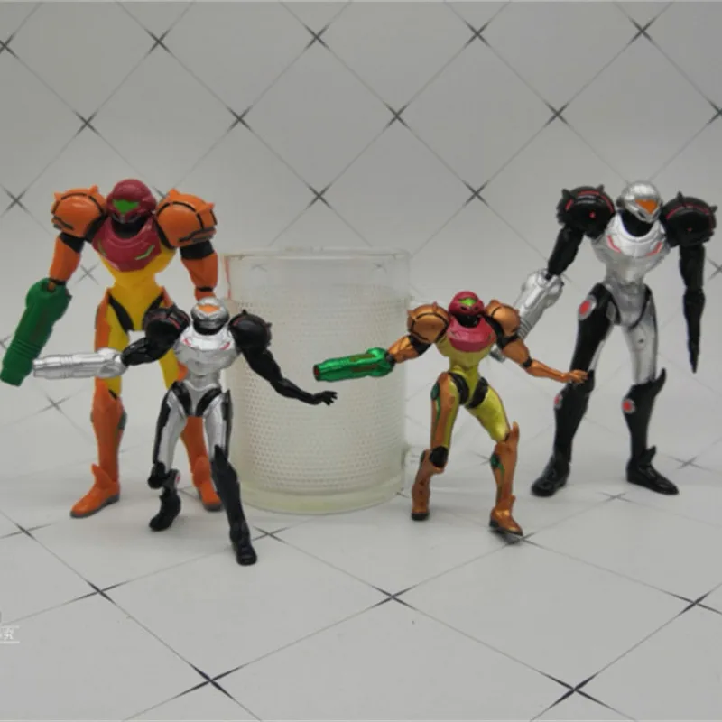 10-15cm cartoon METROID zero samus alan figure joint doll hard PVC arm can move model