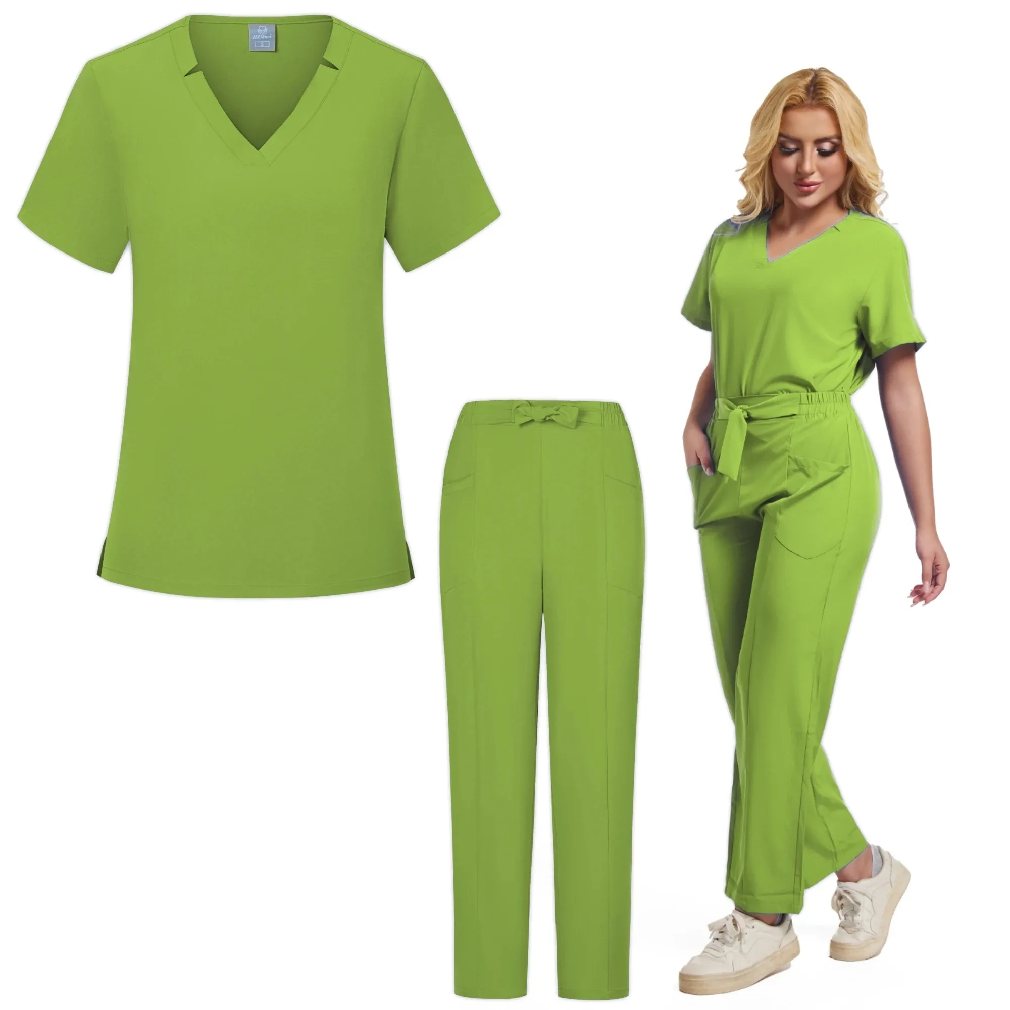 

Surgery Accessories Multilcolors Beauty Work Clothes Hospital Nurse Uniforms Medical Scrub Set Women Men Clinical ClothesDental