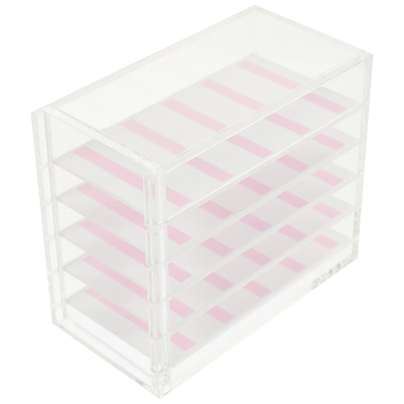 5-Tier Acrylic Nail Art Storage Box Strong Wear Break Resistance Practical Texture Portable Function