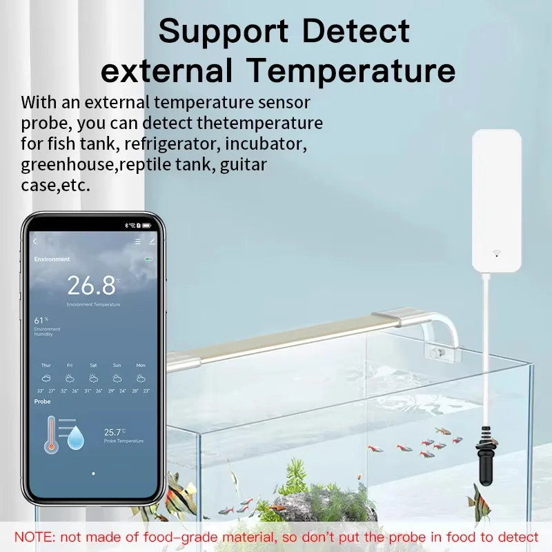 Tuya Zigbee Temperature and Humidity Sensor APP Remote Control For Smart Home Ork With SmartLife Yandex Alexa image 5