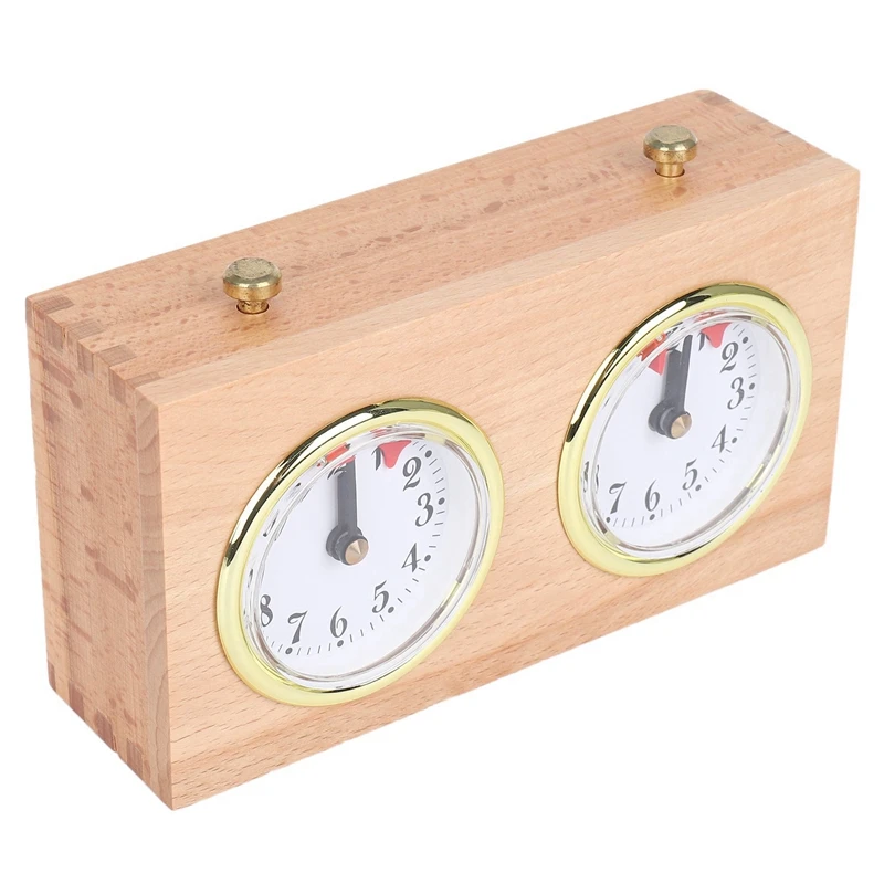 2X Chess Timer, Professional Digital International Chess Clock, Wooden Count Up Down Chess Timer, Portable Chess Timer