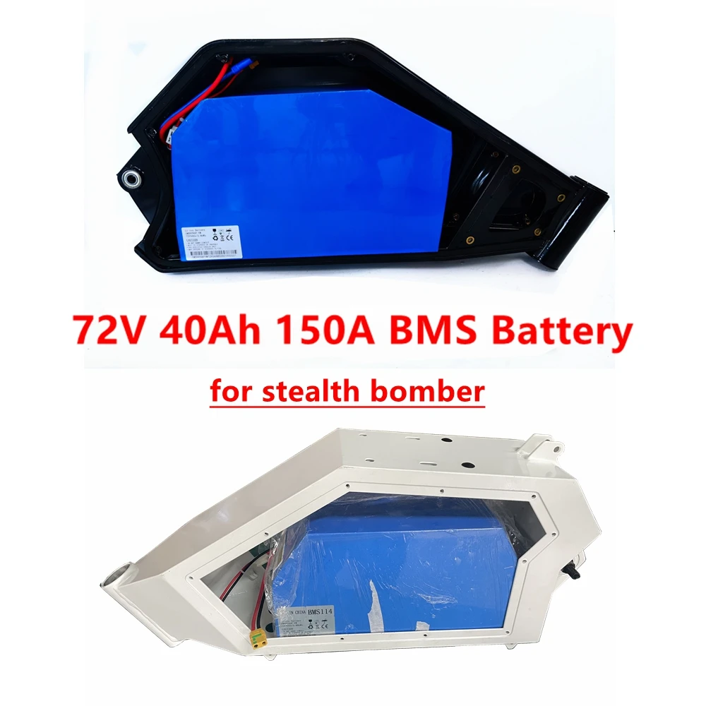 

US Stock Freeshipping NBpower 72v 40AH 150A BMS Electric Bike Lithium Battery Pack with 10A charger, for Stealth Bomber Frame