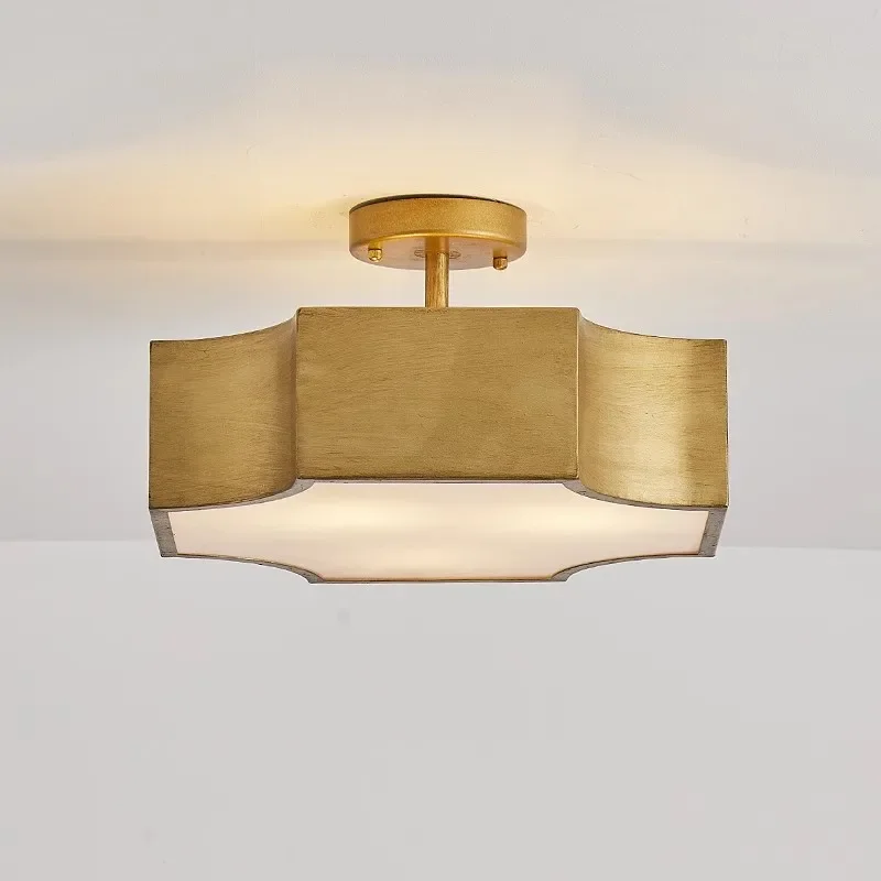 

GHJUYIOL American retro ceiling light, French medieval bedroom, study, main light, hallway minimalist lighting fixture