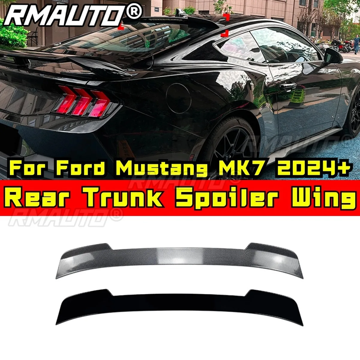 

Задний спойлер багажника, крыло, задний спойлер на крышу, спойлер багажника, комплект кузова для Ford Mustang MK7 2024+, автомобильные аксессуары