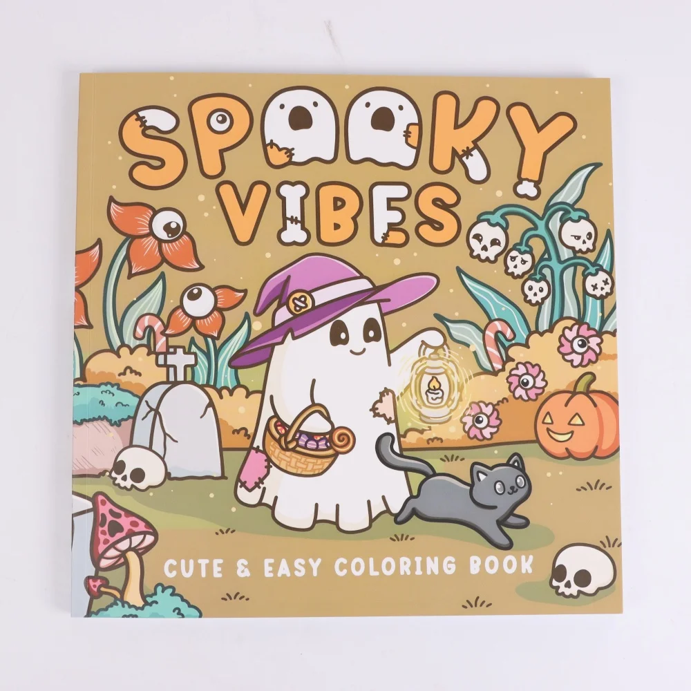 

1 Monster Series Adult Coloring Book - Cute Monster Pattern with Wreath Hat Design, Creative and Entertainment Coloring Book