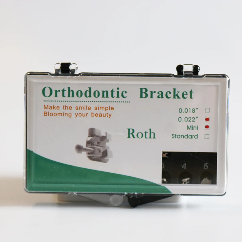 

1box 20pcs Roth 3/345Hooks Standard Mini Small Plastic Box Orthodontic brackets