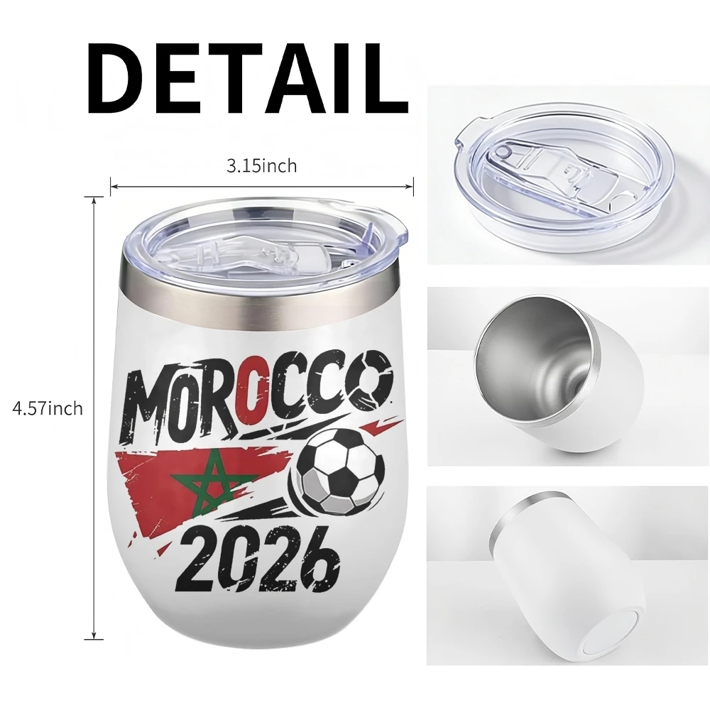 Famous Morocco Art Vacuum Flasks 12oz Insulated Wine Tumbler w/ Lid Double Wall Vacuum Cup Hot Cold Sport Travel Mug
