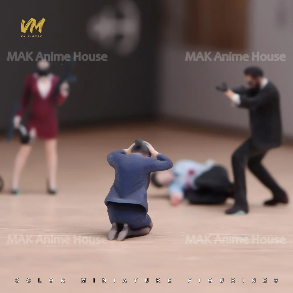 3D Print Figures 1/64 1/43 1/24 1/18 Masked Armed Robber Hostage Body Robbed Bank Overweight Men Realistic Model Scene Car Toys image 30
