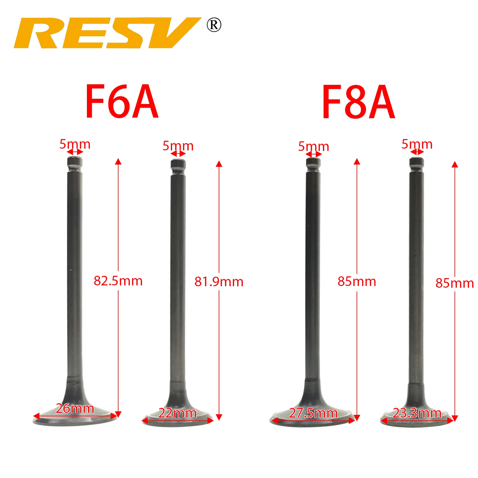 RESV for SYM ARA125 GR125 Symphony SR ST Orbit2 Fiddle 2 3 Jet4 Allo Crox XPro 125cc 200cc Valve Intake Exhaust Stem Oil Seal