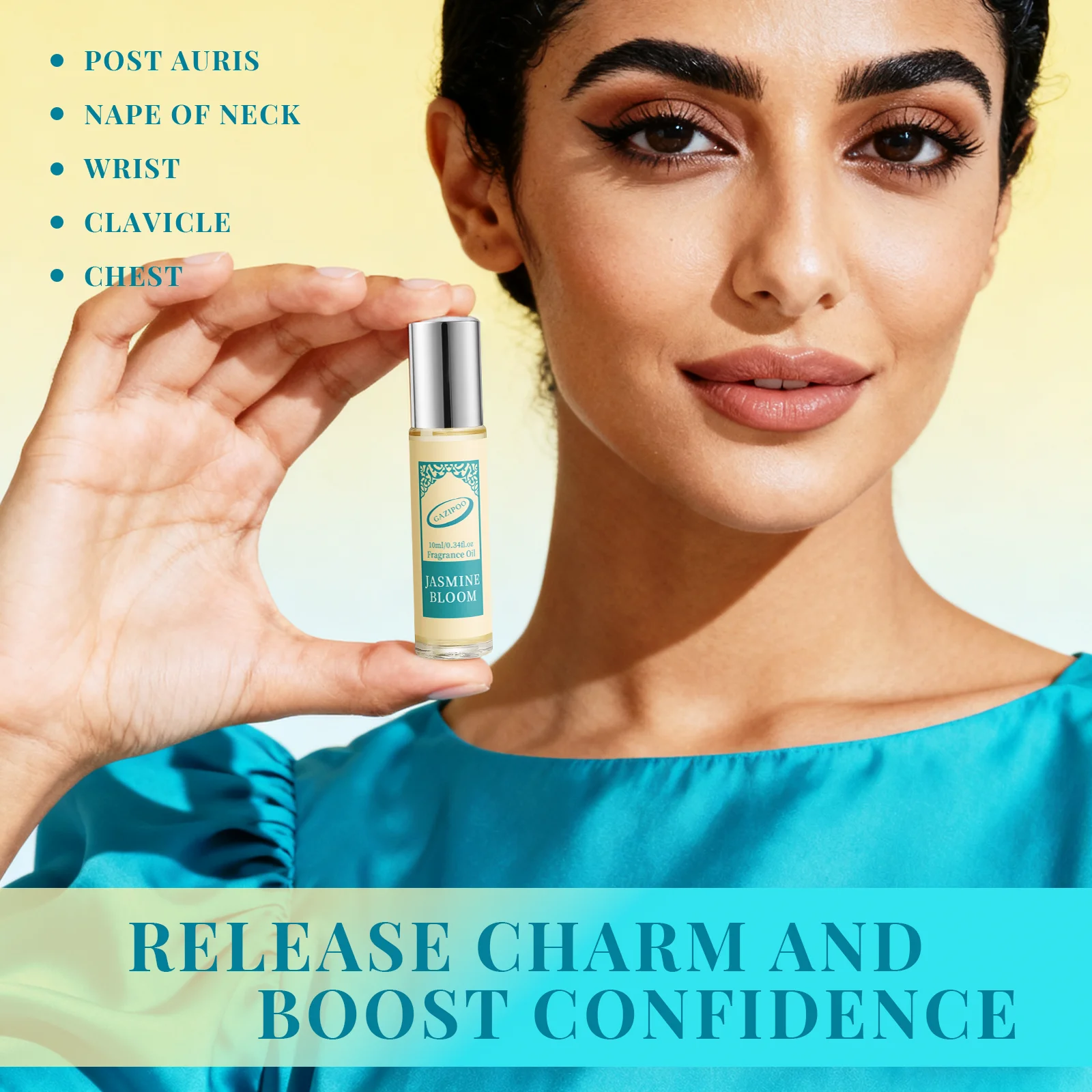 

10ml Women's Perfume with a Dominant Floral Bouquet. Top notes of orange and bergamot; heart notes of jasmine and magnolia; base