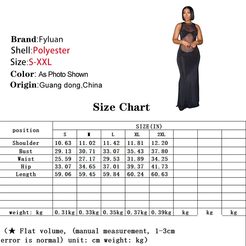 2025年新作 ブラック レディース ロングドレス セクシー シースルー メッシュ ボディコン ドレス ラウンドネック ノースリーブ マキシドレス ファッション パーティー イブニングドレス