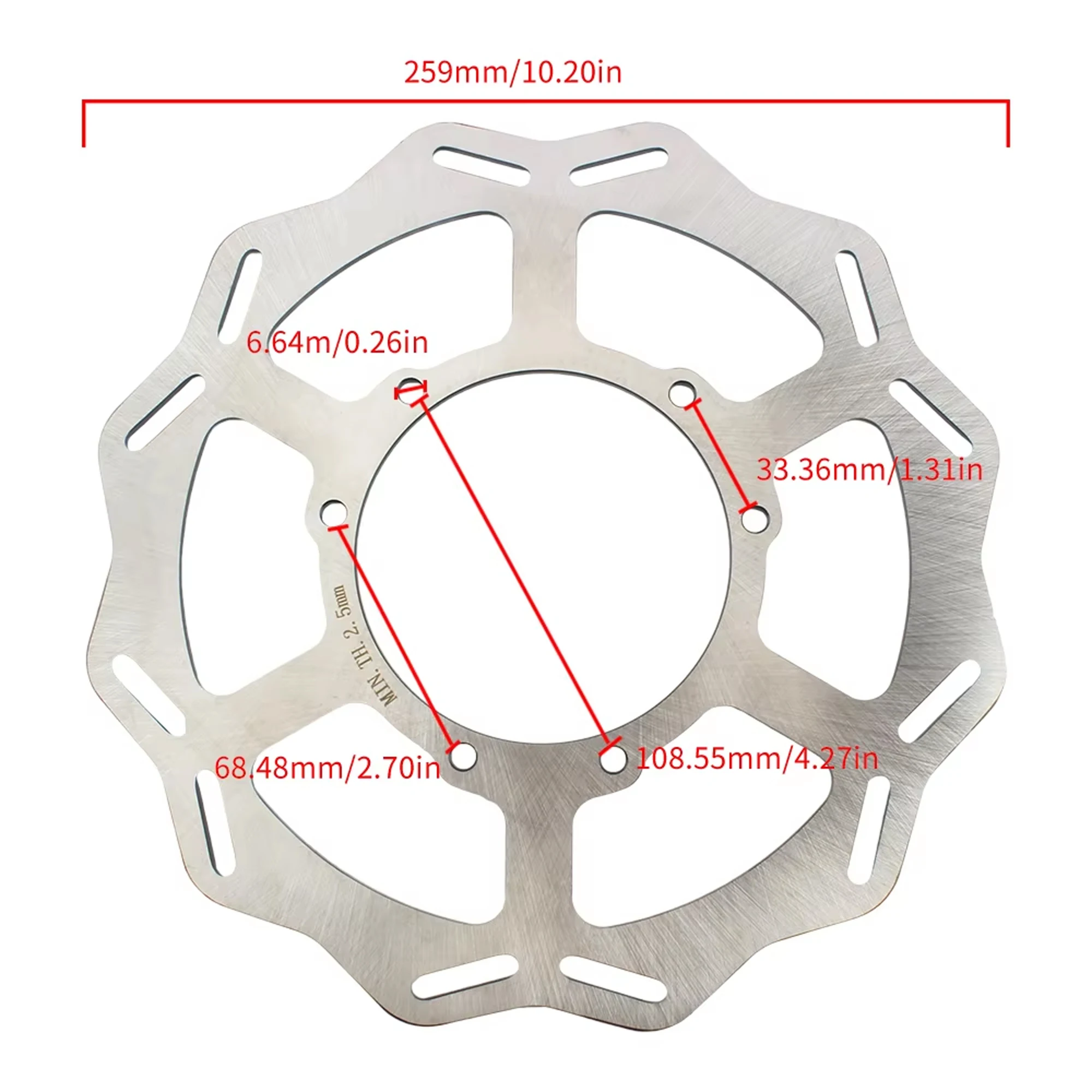 لهوندا 260 مللي متر قرص فرامل أمامي الدوار CR 125E 125R 250E 250R CRF 250R 250X 450R 450RX 450X دراجة نارية موتوكروس DirtBike أجزاء