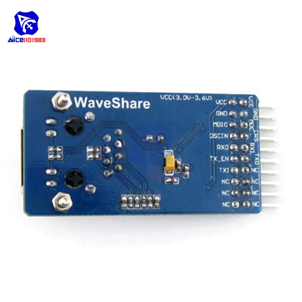 DP83848 Ethernet Physical Transceiver RJ45 Connector Control USB-B Type Interface Board for Arduino