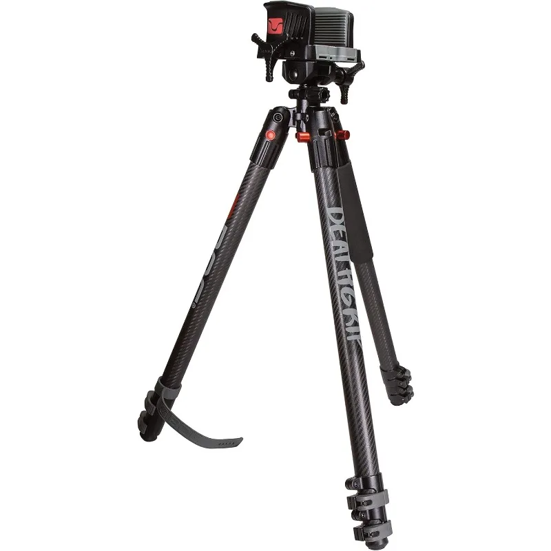 DeathGrip Tripod with Durable Frame, Lightweight, Stable Design, Bubble Level, Adjustable Legs, Shooting Rest, and Hands