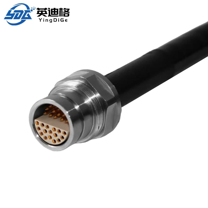 IP68 Waterproof Latest Aviation Connector Aerospace Female Socket Multicore Power Connector Gold Plating 4 Pin
