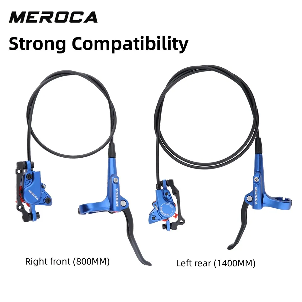 MEROCA MTB Hydraulic Brakes Bicycle Set Disc Brakes For Mountain Bike Double Pushes Piston Caliper With Rotor 160mm Cycling