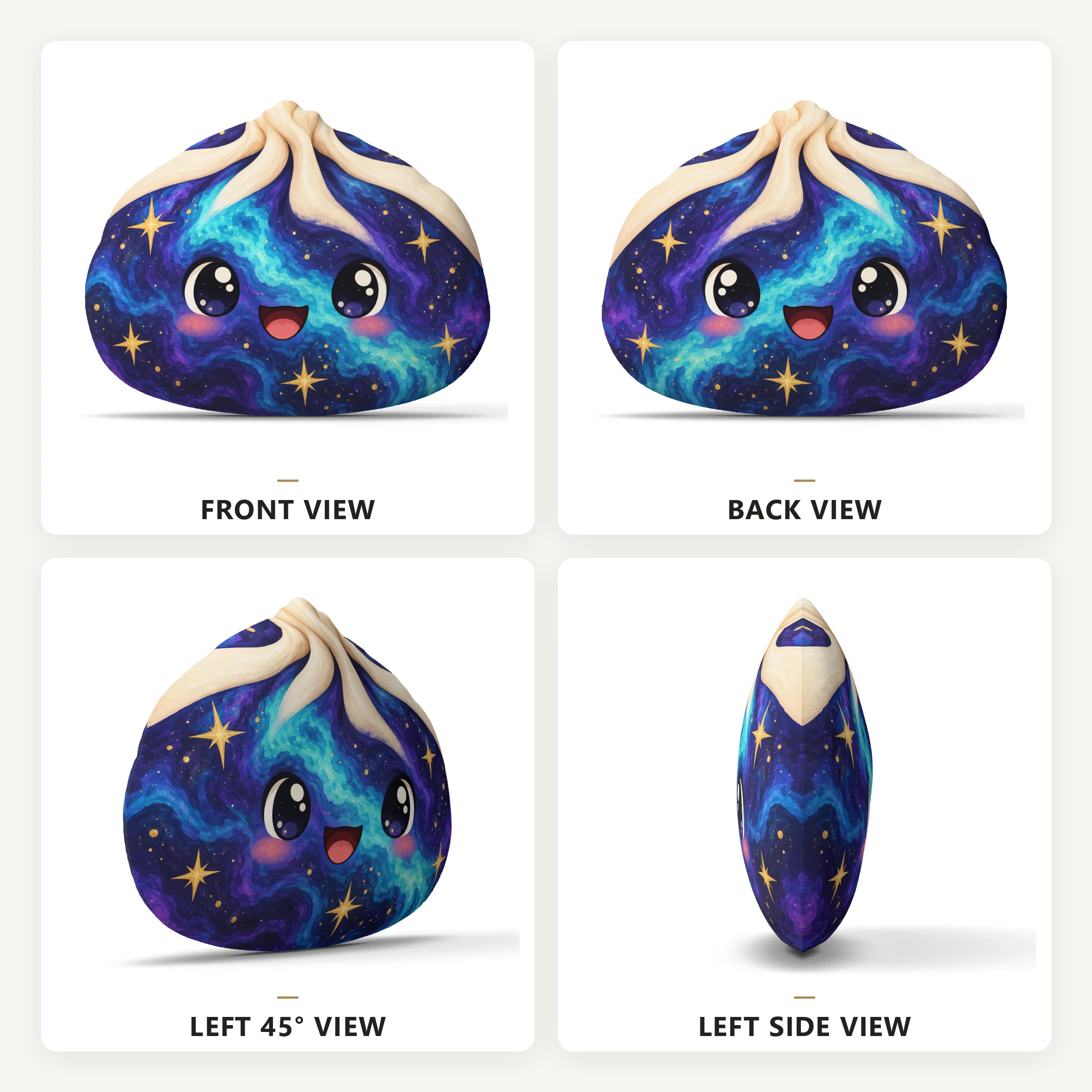 Kawaii Galaxy Dumpling Kissen Sternenhimmel Bao Kissen Niedliches Weltraum Dekokissen Geformtes Stoffkissen für Heimdekoration Geschenk – Detail 5