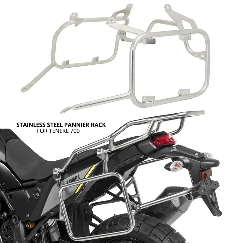 

For Yamaha Tenere 700 Pannier Rack Tenere700 t700 t7 xtz 700 2019-2023 Stainless Steel Top Case Rack Motorcycle Accessories