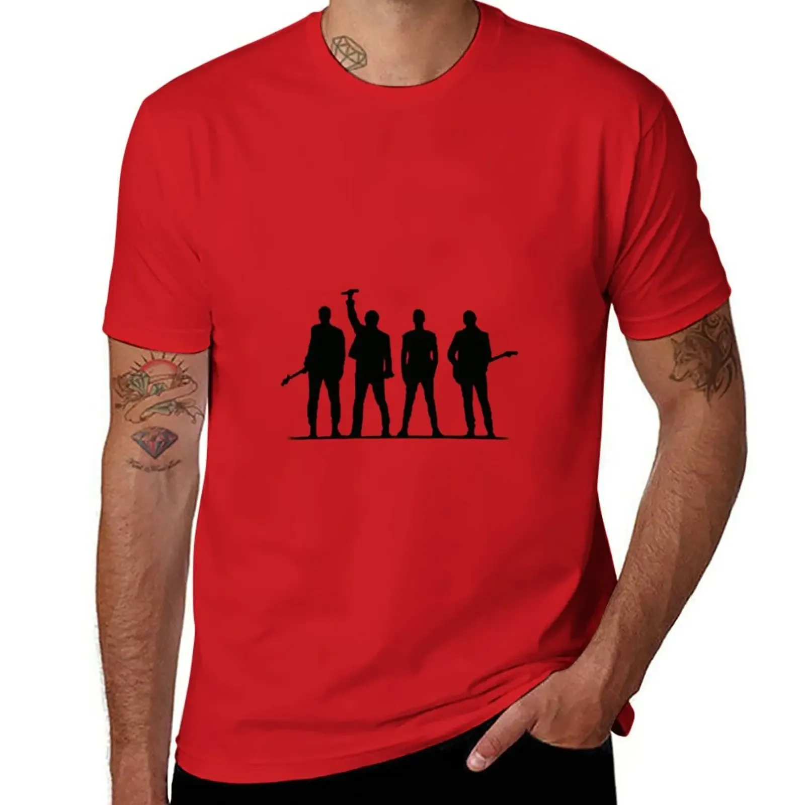 

U2 silhouette The Joshua Tree Tour T-Shirt vintage t shirt kawaii clothes T-shirts for men cotton