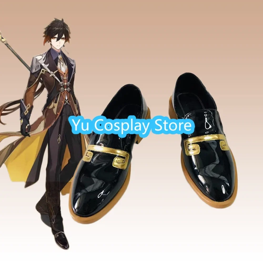 

Yu Косплей Магазин Genshin Impact Zhongli Обувь для косплея Аниме Конвентные ботинки Аниме Игры Ролевая обувь Сапоги Хэллоуин Вечеринка