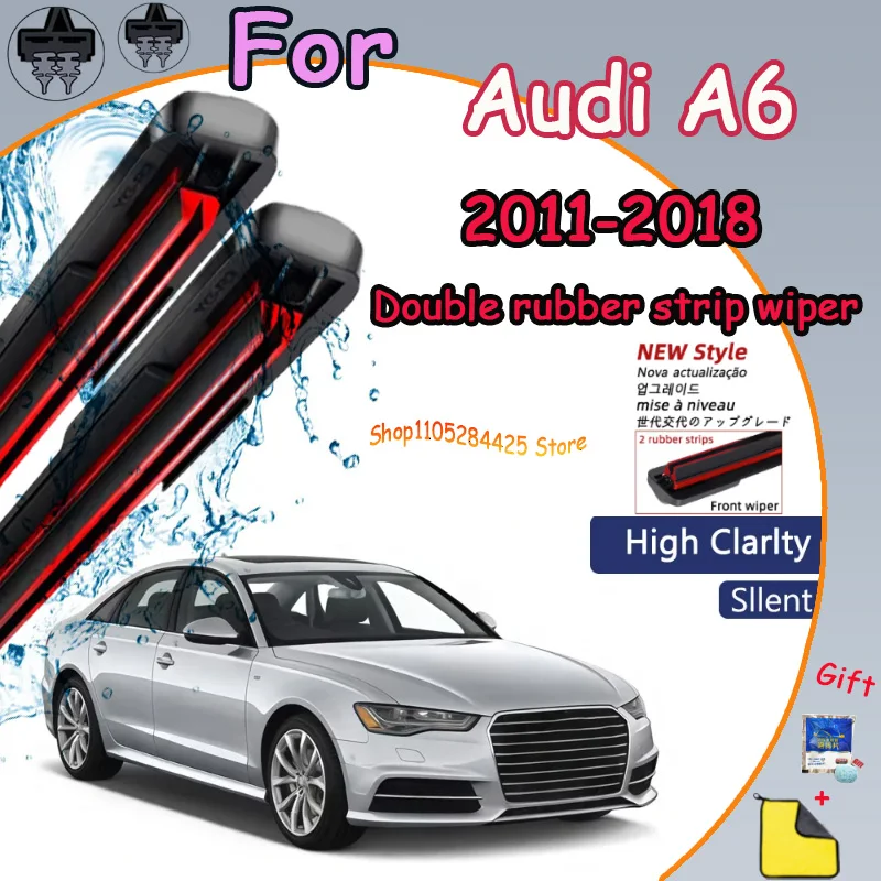 

OE Style Front Wiper Blades Pair For Audi A6 2011-2018 Quiet & Streak-Free Windshield Wipers All-Weather Performance